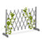 Relaxdays Grigliato in Legno per Rampicanti, Allungabile 185 cm, Graticolato per Piante, per Giardino, Balcone, Grigio, 73 x 185 x 28 cm