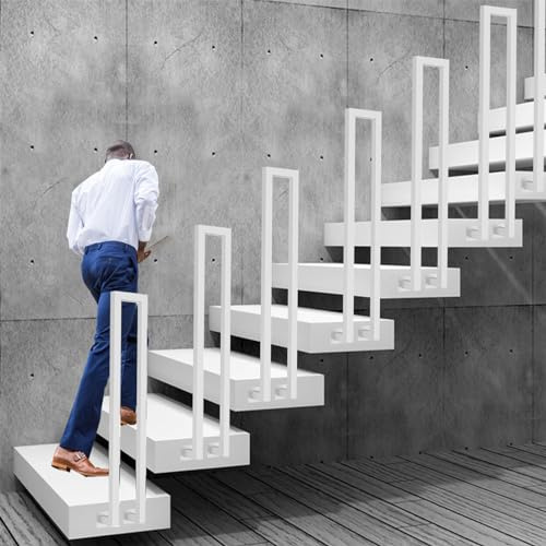 Handlauf Treppe, Treppen GeläNdergeläNder U,M-FöRmige, TreppengeläNder, Treppenhandlauf GeläNder FüR AußEnbereich, Indoor Outdoor Garten Treppenhaus Treppen StüTzgeläNder (85cm, Weiß 20cm)