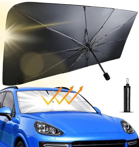 Parasole Auto – Ombrello Parasole Pieghevole per Parabrezza Interni Macchina – Schermo Anti-Uv GladeShade per Automobile – Telo Proteggi Cruscotto Copriparabrezza dal Sole Universale