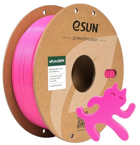 eSUN PLA+ Filament 1.75mm, Lithophan 3D Drucker Filament PLA Plus, Maßgenauigkeit +/- 0.03mm, 1KG Spule (2.2 LBS) CMYK Filament für FDM 3D Drucker, Pfirsich