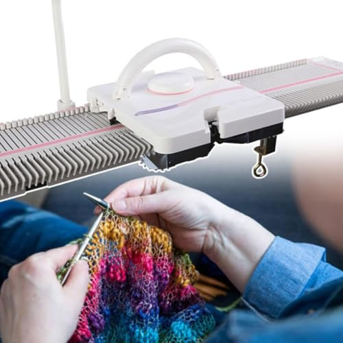 Máquina de tejer, kit de máquina de coser, telar de 6,5 mm con 150 puntadas para adultos y niños, kit de telar para calcetines, sombreros y calabazas