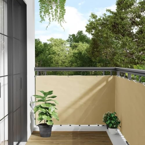Somanki Garten-Sichtschutz Creme 600x90 cm PVC, Zaun Sichtschutz, Sichtschutzstreifen, Balkon Sichtschutz, Zaun Garten, Balkonsichtschutz, Balkon Zubehör - 4005447