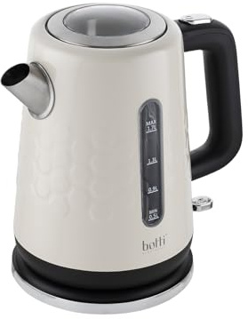 Botti Ivo hervidor eléctrico 1,7L | Ideal para café y té | Calentamiento rápido | Seguro con apagado automático | Elemento calefactor oculto de acero inoxidable | Diseño moderno