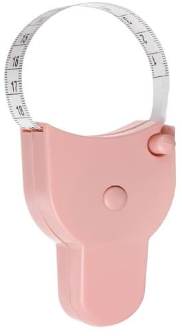 Nastro Di Misurazione Del Corpo, Suiyeejan Metro a Nastro Retrattile Morbido, Metro Telescopico Automatico, Per Cucito e Misurare Girovita Fianchi Torace Braccia, 150 cm (Rosa, 1 Pezzi)