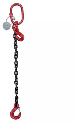 Grade 8 1-Leg Chain Sling 10MM With Sling Hook Lifting WLL 3.15T + Shorteners (1 Metre EWL)