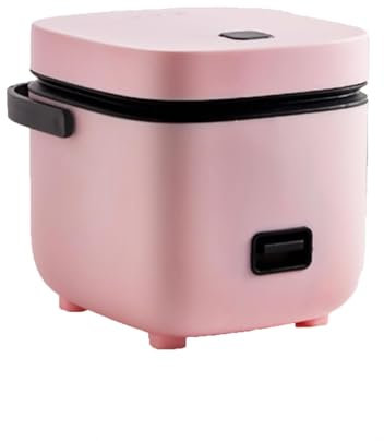 PanHuiWen Electric Rice Cooker Steamer for 1 People Heating Rice Cooker Charger 2 cup High-Temperature Protection,Pink