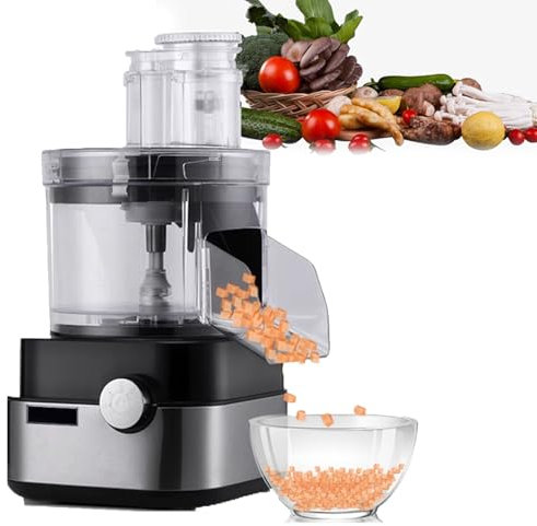 URJWAN Espaguetis Calabacin Maquina, Cortadora De Frutas EléCtrica, Cortadora De Frutas Y Verduras AutomáTica, Cortadora De Dados, Trituradora, MáQuina para Cebollas, Zanahorias