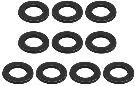 QUARKZMAN Arandela Plana De Acero Al Carbono Para Pernos M12, 50 Piezas M12 x 23.5 x 2.4mm Acero Aleado Grado 8.8 Oxidado Negro Para La Industria Mecánica
