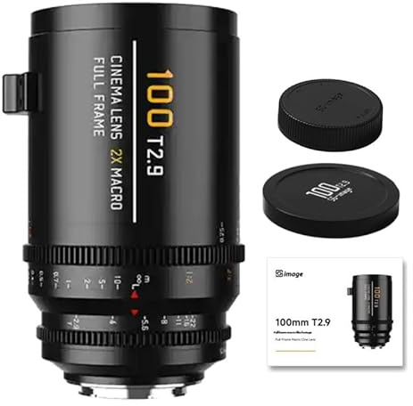 SGimage T2.9 2X Objectif macro 100 mm plein format haute résolution APO Grossissement 2x 12 lamelles Boîtier en métal Compatible avec monture L