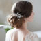 KEYRI 1 Piezas Nupcial Perla Pelo Vintage Vid Plata Novia Accesorios Cristal Diamante de Imitación Hoja Headpie Horquillas Pelo Mujer Accesorios para el Cabello para Boda Fiesta (Plata)