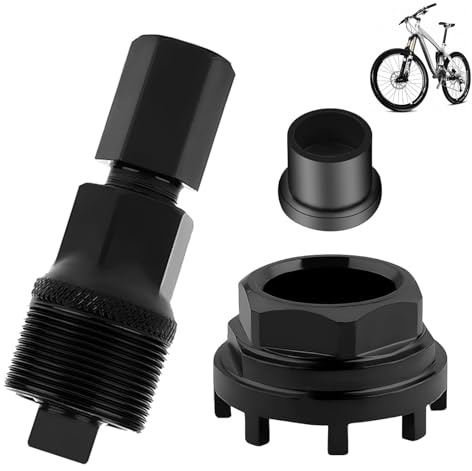 oooaooo 3 Teiliges Kurbelabzieher Fahrrad Set, Fahrrad Kurbelabzieher Reparaturset Für Tretlager Und Kurbelarm, Pedal Abzieher Tretlager Werkzeug Mit Kurbelkappenwerkzeug, Universell Wartung