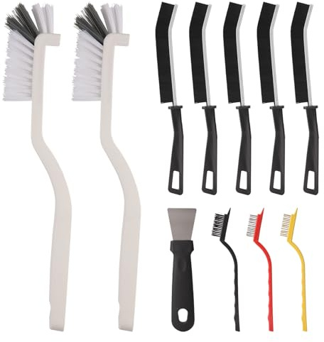 11 Stück Ecken Reinigungsbürste, CTEWRT Multifunktionale Reinigungsbürsten Sets, Crevice Cleaning Brush, Stück Ecken Reinigungsbürste, Fensterschienen, Küche, Bad, Wasserhähne und Toiletten