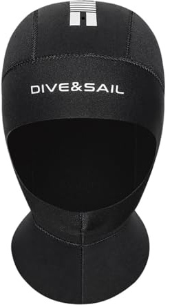 ALCXAZS Buceo Sail 5MM Gorros de Buceo Sombrero de Neopreno Capucha Cubierta para el Cuello con protección para los Hombros Gorro natación para Surf para Hombres