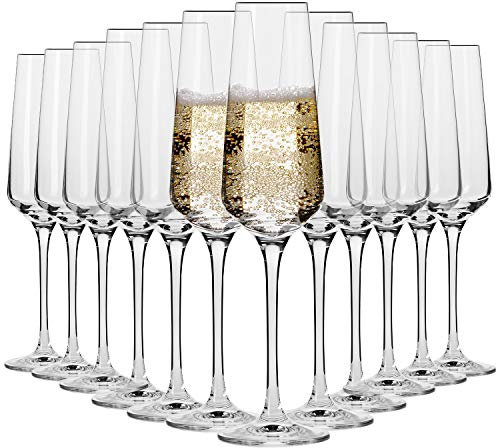 Krosno Calici da spumante e champagne | Set di 12 | 180 ML | Collezione Avant-Garde | Cristallo senza piombo | Bicchieri da prosecco | Per casa, ristoranti & feste | Lavabili in lavastoviglie