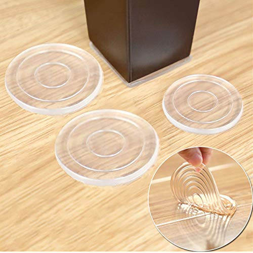 Cuscinetti antiscivolo, 8 pezzi, 7,6 cm, in silicone, autoadesivi, piedini antiscivolo, protezioni per pavimenti e mobili (rotondi)
