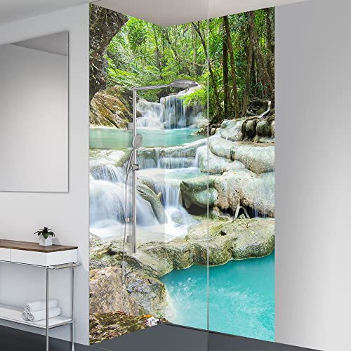 yourplate Duschrückwände individuelle Größe (Buer Mai Long) | 3mm Aluminium Verbundplatte, exklusives Design, einfache Montage, geringes Gewicht, fugenlos, wasserdicht, pflegeleicht