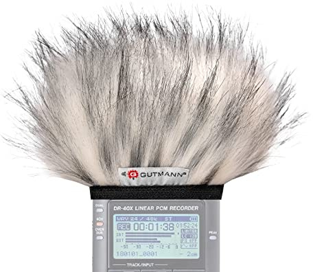 Gutmann Mikrofon Windschutz Fell für Tascam DR-40 / DR-40 V2 / DR-40X Husky Handgefertigt in Deutschland