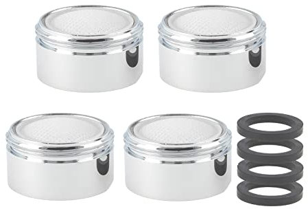 Chedin M18/M18,5/M20/M22/M24/M28 Strahlregler Mischdüse Luftsprudler, 4-teiliges Set Wasserhahn Bubbler, Mischpatrone Armaturensieb, Honeycomb Auslauf des Wasserhahns verchromt (M28)