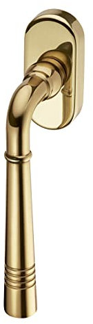 Maniglia per finestra FREJA ottone lucido Finestra oliva su rosa ovale Raccordo per finestra Vintage con materiale di fissaggio di Sotech