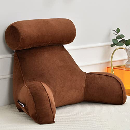 Rückenkissen mit Armlehnen,Lesekissen,Rückenstützkissen mit Nackenkissen,Ideal für Lesen,Arbeiten,und Spielen auf dem Bett,Sofa,oder Couch