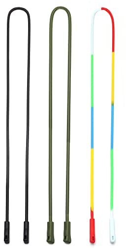 JM Elastisk silikon glasögon remhållare vattentät glasögonhållare, sport solglasögon kedja 2-pack kvinnor män barn, 3-pack (svart och färg1 & grön), en storlek