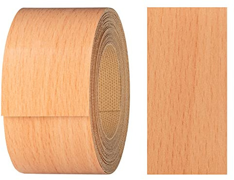 haggiy Kantenumleimer aus Melamin mit Schmelzkleber, 40 mm x 5 m | Umleimer zum Aufbügeln f. Regalbretter & Platten | Kantenband - Dekor: Buche