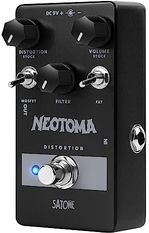 Satone S809 Neotoma Distortion Electric Guitar Effect Pedal - Classic Distortion Effect Preset Acoustic Metal Pedal with True Bypass