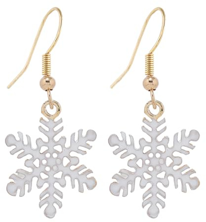 Weihnachtsohrringe Damen Schneeflocken, Weihnachtsschmuck Ohrringe, Kleine Geschenke für Frauen Mädchen 1 Paar