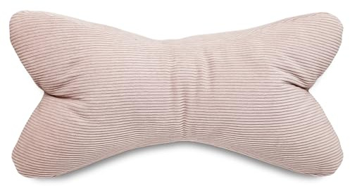 Small&Sweet Handmade Nackenkissen zum entspannten Kuscheln oder Lesen - das Kissen in Knochen-Form zum Stützen des Nackens als Lesekissen (Cord rosa)