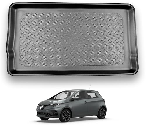 NOMAD Renault Zoe (2012+) Boot Liner Tailored Fit Car Floor Mat Protector Non Slip Waterproof Raised Edges Compatible Custom Fit Accessory Black Dog & Pet Friendly Easy Install All-Weather