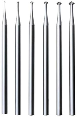 Malloy 6Pcs 90º Burr Set - 3/32Inch Shank Jewelry Making Setting Burs for Lapidary 008-023 Easy Install