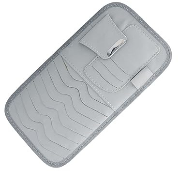 BELLIFFY Cd-halterung für Auto Sonnenblende Brillenclip und Notizblockhalter Organizer für Führerschein Karten und Persönliche Gegenstände Einfach Anzubringen mit Passend für Pkw Suvs