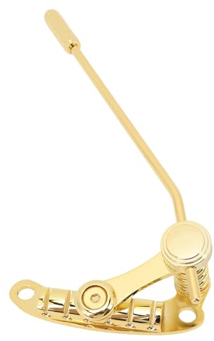 Elektrisk Gitarr Vibrato Bridge Tremolo-system för -SG-gitarr, Stoppstång i Zinklegering för Exakt Intonation, för Daglig Träning och Scenuppträdande (Guld)