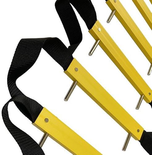 LVSEWOA Reusable Fire Escape Ladder | Climbing Anchors Included | Rope Ladder Fire Escape For Homes 3rd Floor | Portable, Foldable & Compact | Emergency Ladder For Balcony & Window Escape
