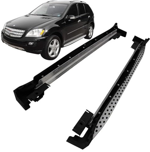 DYKGYLYS 2 Stück Seitenschweller, für ML M Class W164 Models 2005-2011 Anti-Kollisionsschutz Seitentrittleistenpedale Accessoires