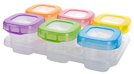 RORPOIR 6 Stück Babynahrungs Behälter Frei Mit 60 Ml Volumen Luftdichtem Silikon Dichtungsring Spülmaschinen Und Mikrowellengeeignet Gefrierbehälter Zur Babynahrungsaufbewahrung