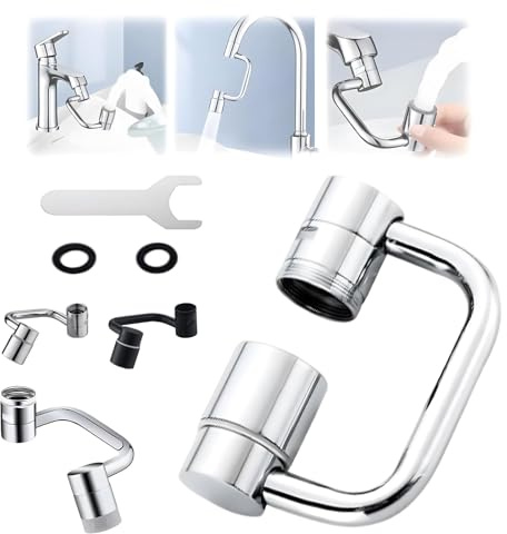 1080° Rotating Faucet Extender, 2026 New Rotatable Tap Extender Adapter for Kitchen & Bathroom Sink - Multifunctional Faucets Aerator Extension, Sink Sprayer Attachment with 2 Model