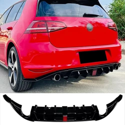 [GOOD SPOILER] Difusor Trasero para Volkswagen Golf MK7 GTI 7.5 Estilo TCR con luz (2012-2019) (Negro Brillante)
