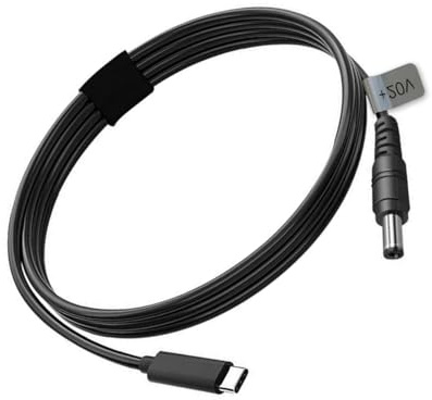 Badafaci Cavo di Ricarica da USB C A CC, Materiale in Gomma, Chip PD Intelligente, Uscita 20 V 5 A, Cavo Lungo 10 Metri per Mini Laptop e Altoparlanti HiFi