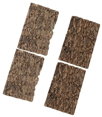 UKCOCO 4pcs Climbing Bark DIY Terrarium Bark Background Reptile Tank Tree Backdrop Habitat Decor Reptile Tank Accessories