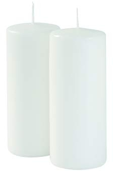 Cereria di Giorgio Risthò Paquete de 6 Velas-Diámetro 6 cm Altura 15 cm-Color Blanco-Duración 72 Horas, Bianco