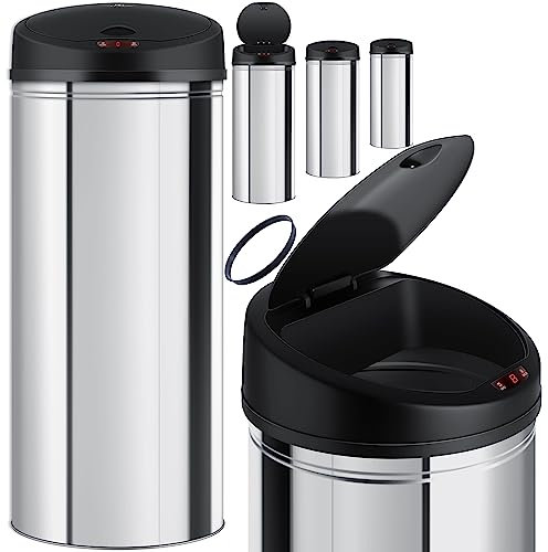 KESSER® Cestino dei rifiuti automatico a sensore - bidone dei rifiuti - pattumiera - cestino della carta in ACCIAIO INOSSIDABILE