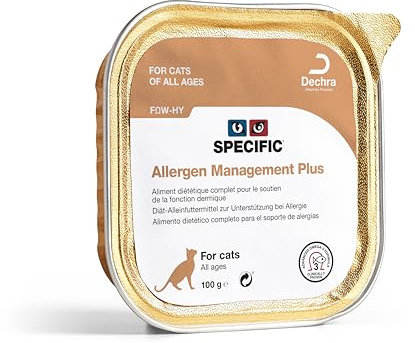 SPECIFIC® Allergen Management Plus (FOW-HY) 7 x 100 g - Hypoallergenes Nassfutter für Katzen - Mit hydrolysiertem Protein - Für Katzen jeden Alters mit Allergien - DECHRA Veterinary Products