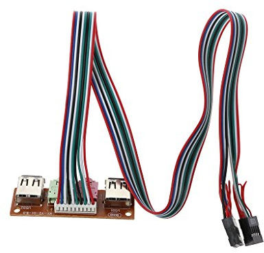 BIlinli 2 Ports USB 2.0 boîtier de l'ordinateur Panneau Avant Prises Audio Port Micro Casque écouteur