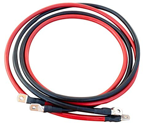 ECTIVE Batteriekabel - M8/M8, 3m, rot/schwarz, Kupfer, 50 mm² - Massekabel, Batterieladekabel, Stromkabel mit Ringösen für 12V Motorrad Batterie, Versorgungsbatterie, Traktionsbatterie