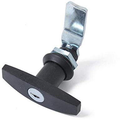 Serratura con maniglia a T, serratura a T in lega di zinco porta 2 chiavi solide serratura con maniglia a T con funzione di blocco per rimorchi, roulotte, cassette degli attrezzi