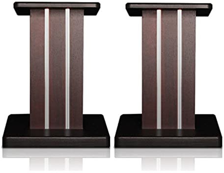 PHSP speaker stand 1 pair of wooden bookshelf speaker stand, floor-to-ceiling black speaker stand, surround sound tripod, desktop sound rack