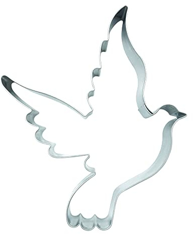 BekkiB 1123 - Taube - Ausstecher aus Edelstahl ist spülmaschinengeeignet - Ausstechform Friedenstaube für Hochzeit, Kommunion uvm.