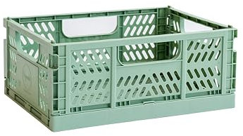 3 Sprouts - Cassette Pieghevoli in Plastica - Ideali per Campeggio e Uso Domestico - Verde