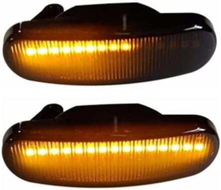 Indicatore di direzione Freccia Specchietto laterale LED Compatibile con Fiat Grande Punto EVO - Panda II serie - Qubo Luce Dinamico Progressivo Fumè Nero Side Marker Dynamic (Punto Panda Doblò)